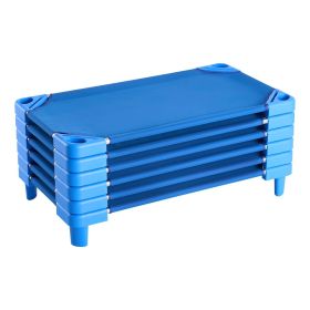 VEVOR Stackable Kiddie Cot, Pack of 6, Portable Toddler Nap Cots, Standard Size 40" L x 23" W Daycare Cots for Kids