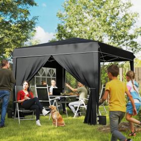 Up Canopy Tent With Sidewalls (Option: BLACK)